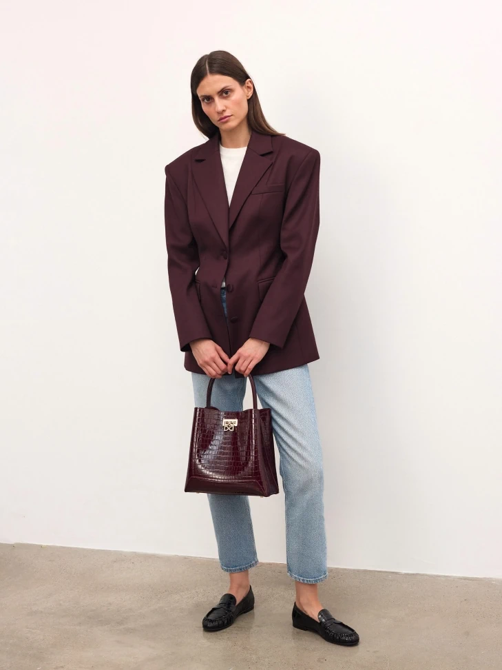 Kazar Stamped Leather Slip-on Loafers