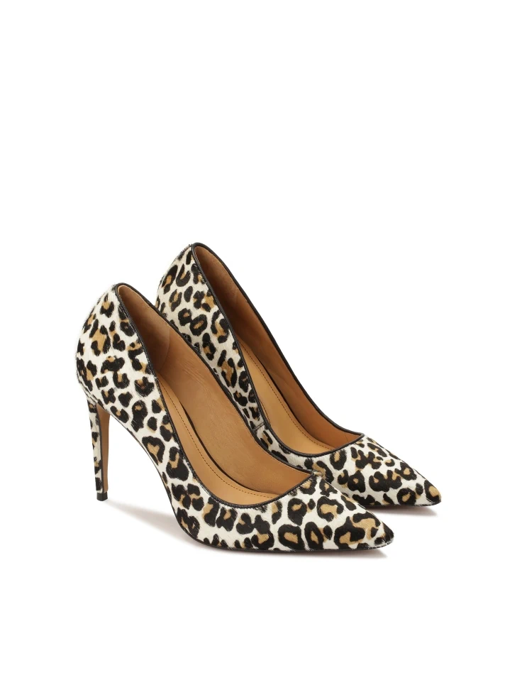 Kazar Stiletto Heeled Pumps In Leopard Spots