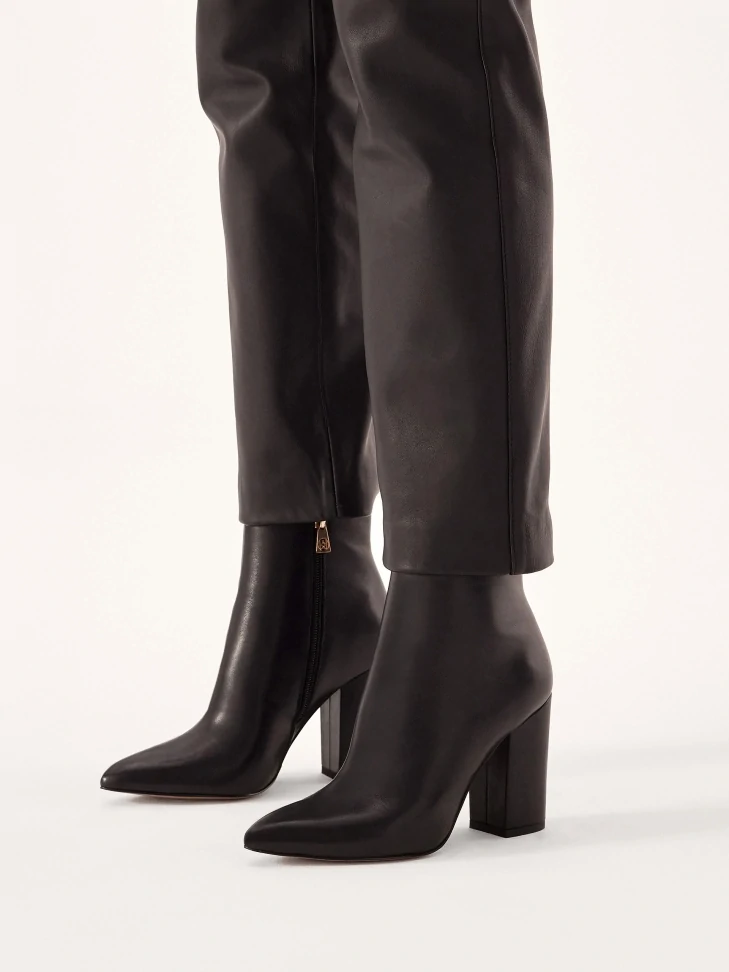 Kazar Stiletto Leather Boots With Matching Upper