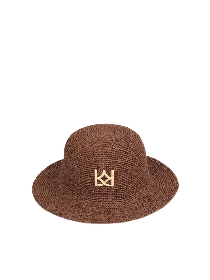 kazar Straw hat with a monogram