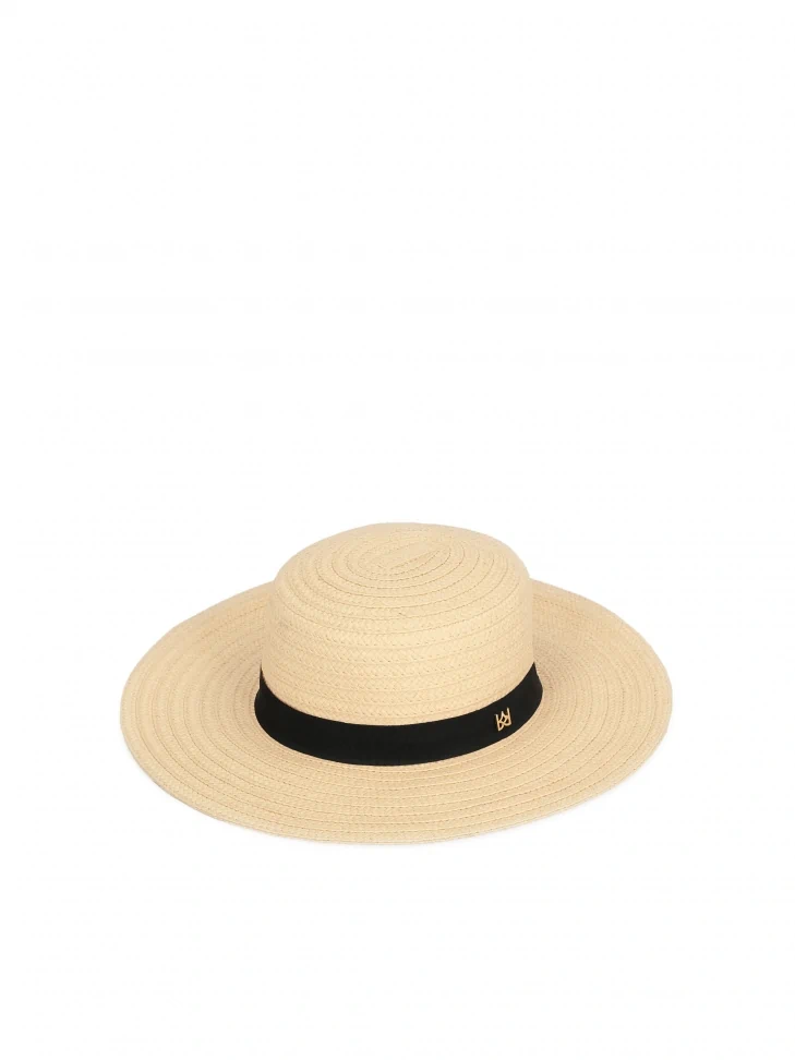 Kazar Straw Hat With Ribbon