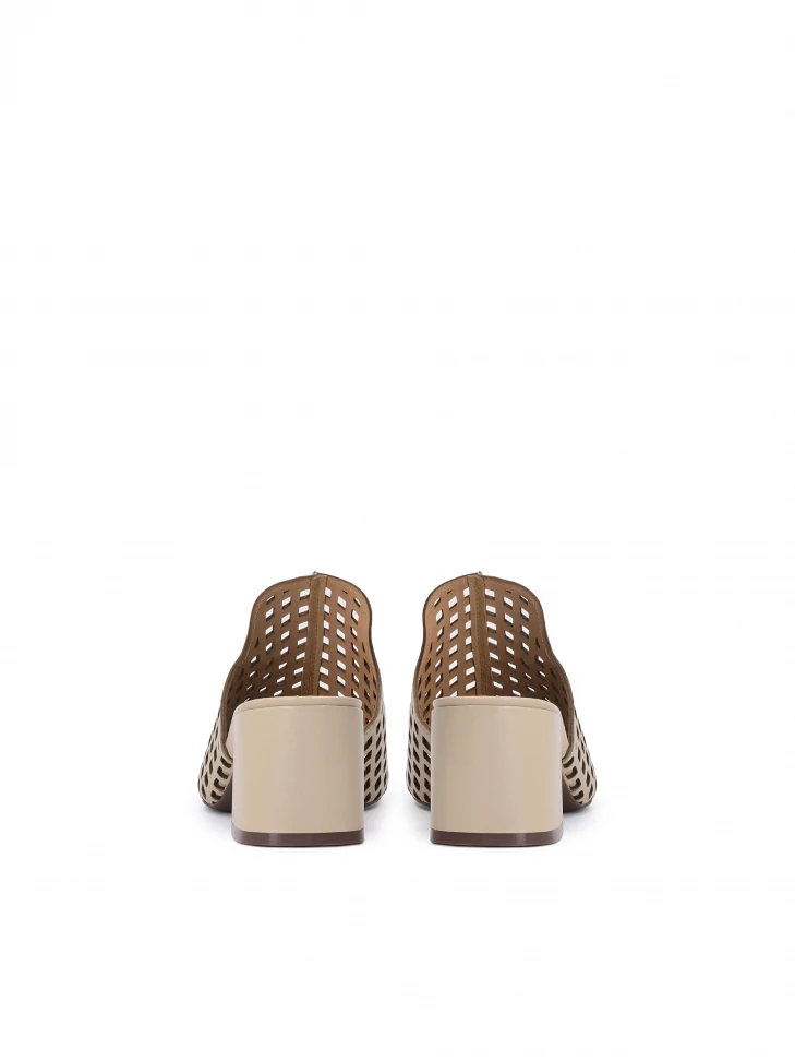 Kazar Stylish Mules With Mesh Cut-outs