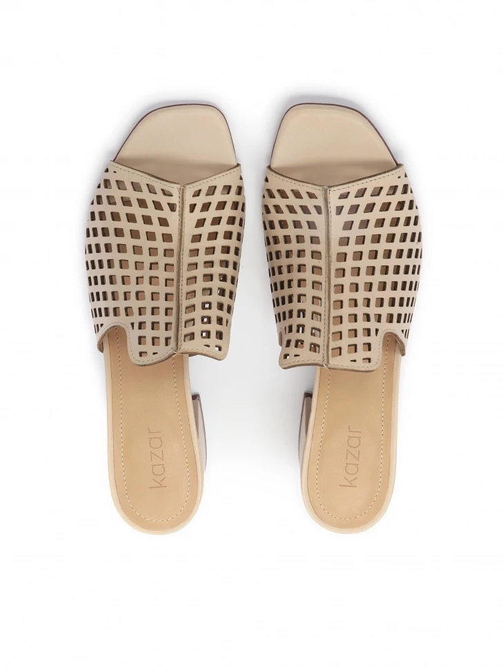 Kazar Stylish Mules With Mesh Cut-outs