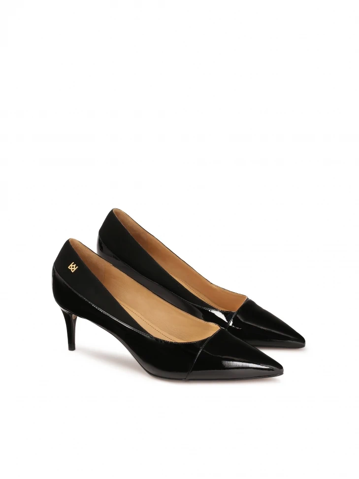 Kazar Suede And Patent Leather Pumps