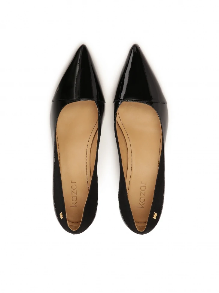 Kazar Suede And Patent Leather Pumps