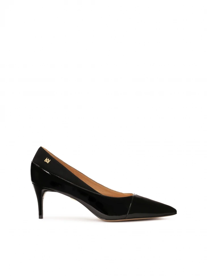 kazar Suede and patent leather pumps
