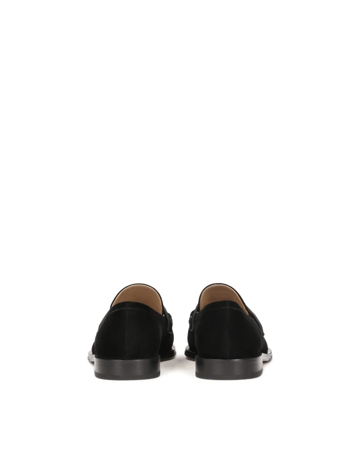Kazar Suede Black Loafers