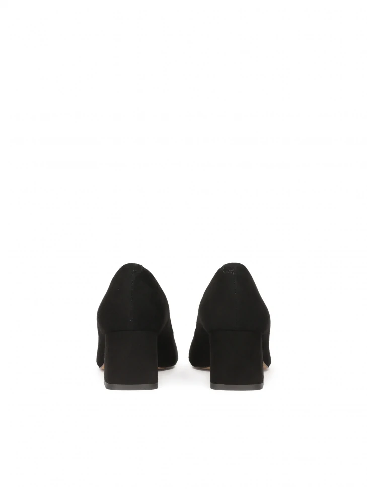 Kazar Suede Black Minimal Style Pumps