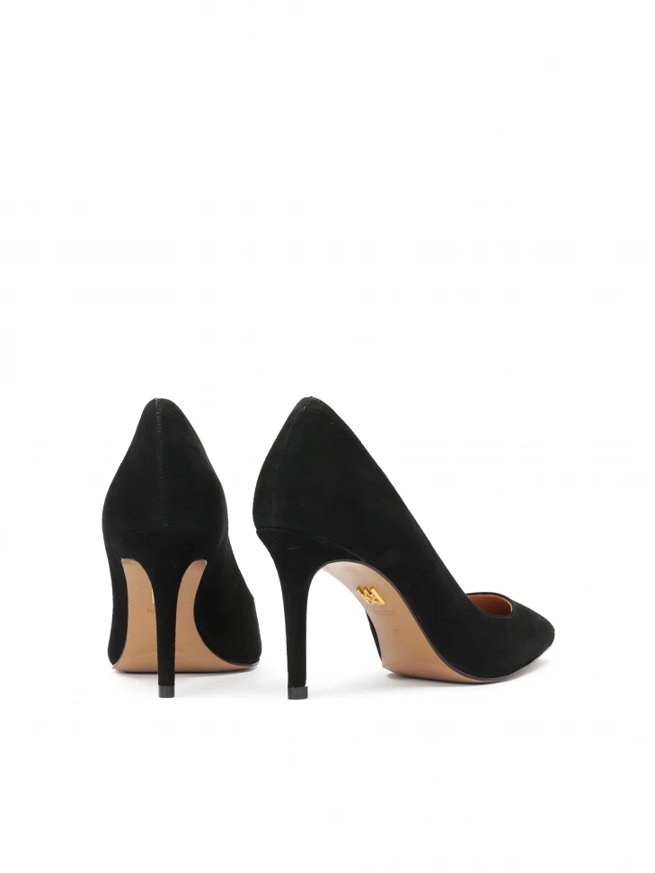 Kazar Suede Black Pumps On A Sleek Heel