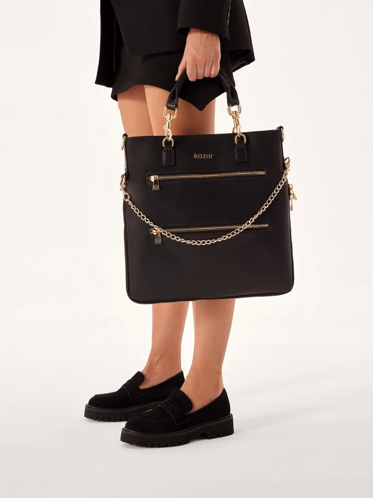 Kazar Suede Black Slip-on Shoes