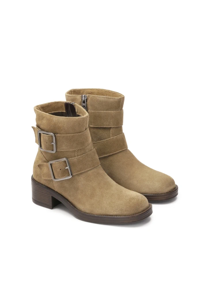 Kazar Suede Boots With Buckles