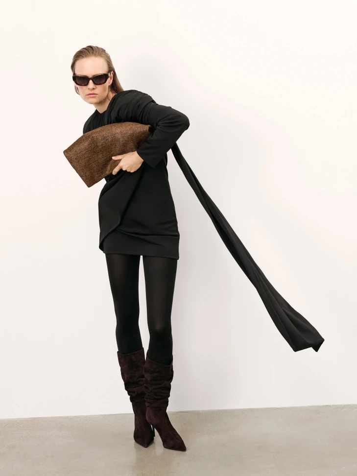 Kazar Suede Boots With Crinkle Upper