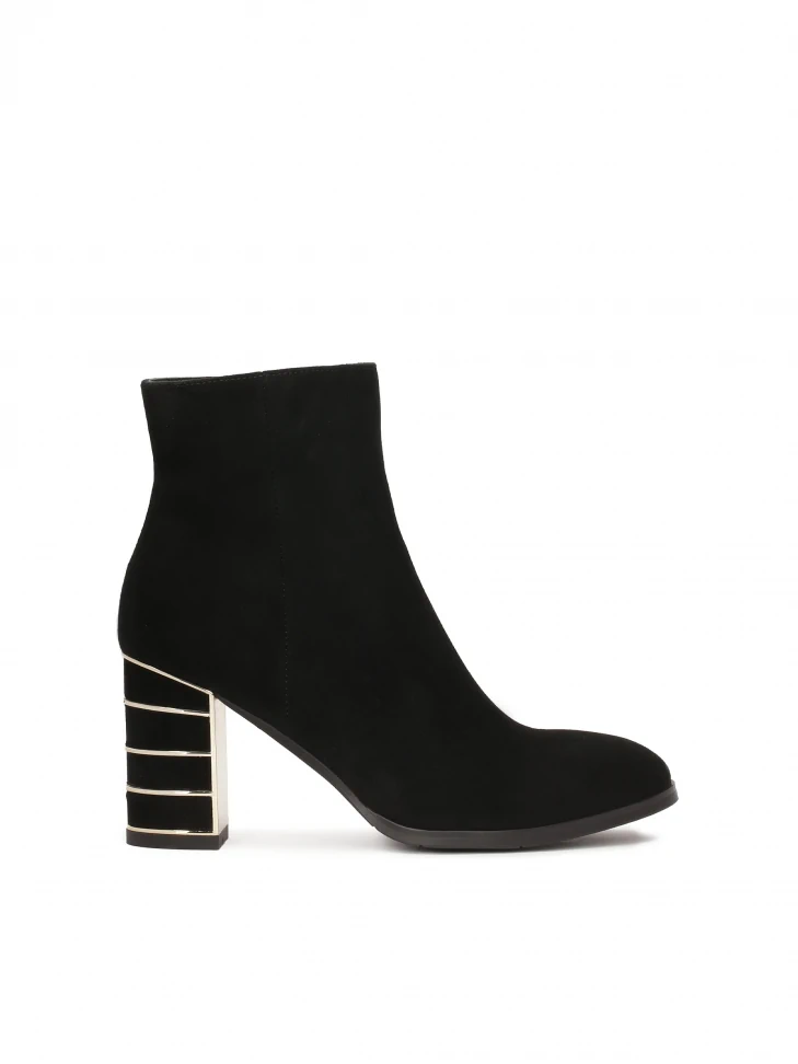 kazar Suede boots with decorated heel