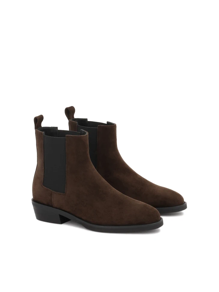 Kazar Suede Boots With Elastic Inserts