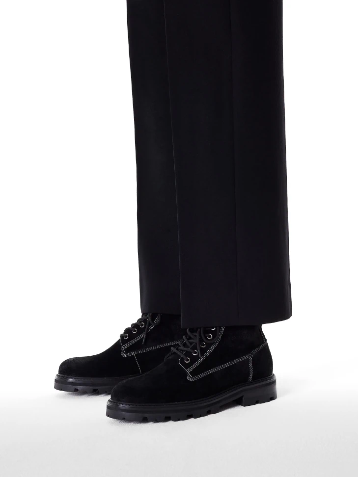 Kazar Suede Boots With Smooth Leather Insert