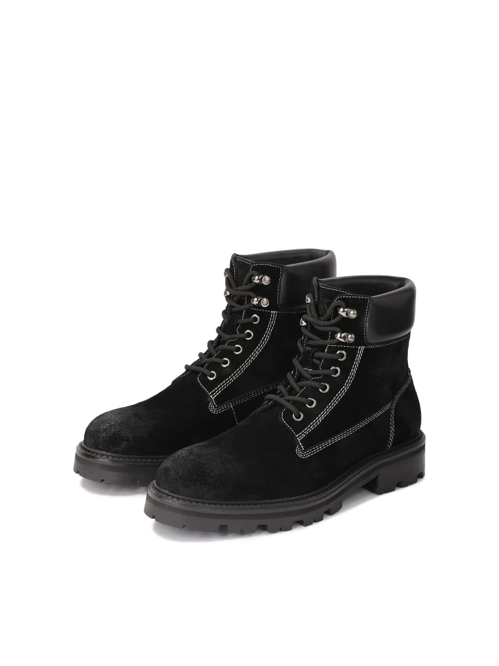 Kazar Suede Boots With Smooth Leather Insert