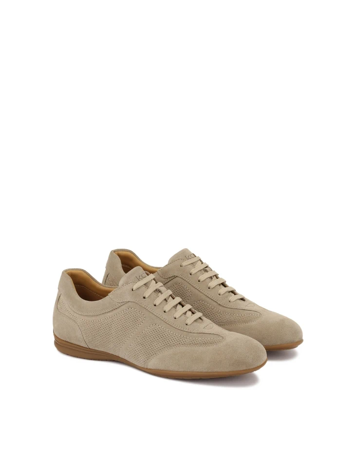 Kazar Suede Casual Style Shoes With Perforations