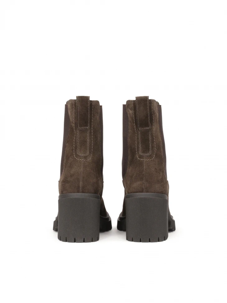 Kazar Suede Heeled Boots With Elastic Bands