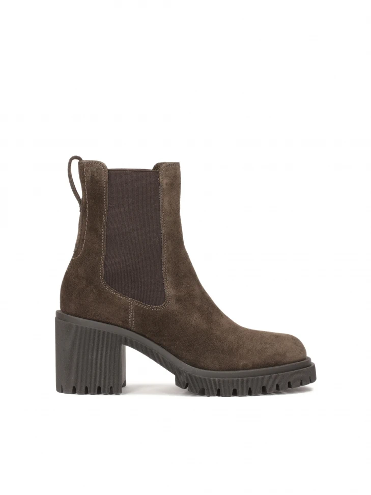 kazar Suede heeled boots with elastic bands
