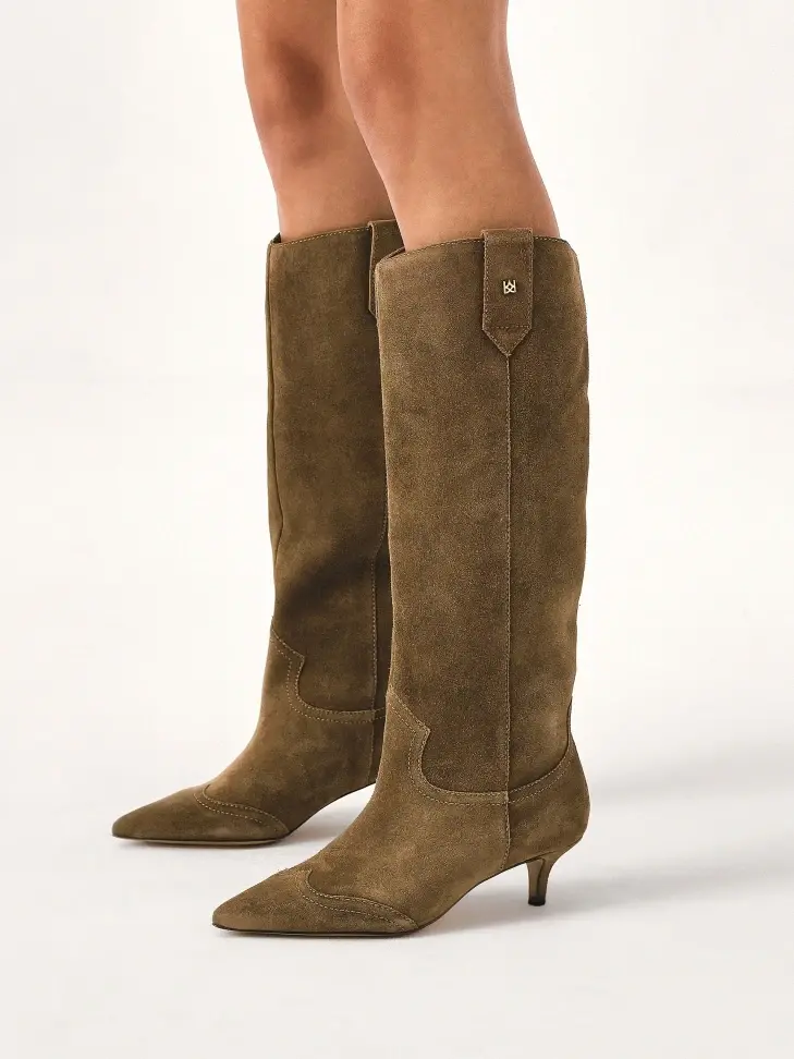 Kazar Suede High Boots With Rounded Upper