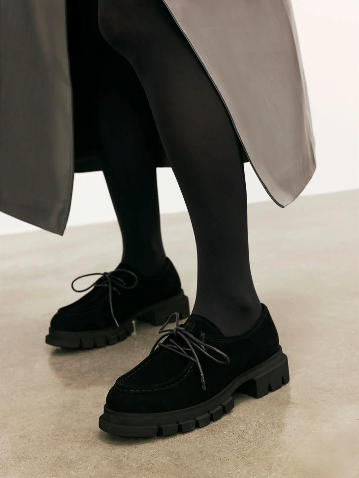 Kazar Suede Lace-up Shoes With Tread