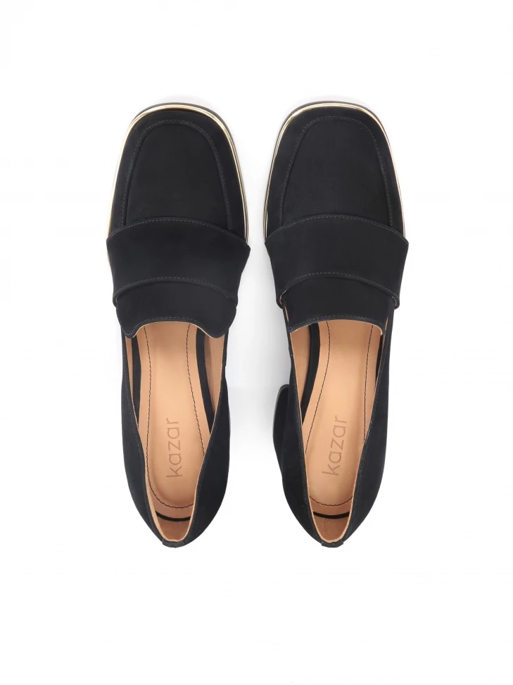 Kazar Suede Lord Pumps With Metal Inserts