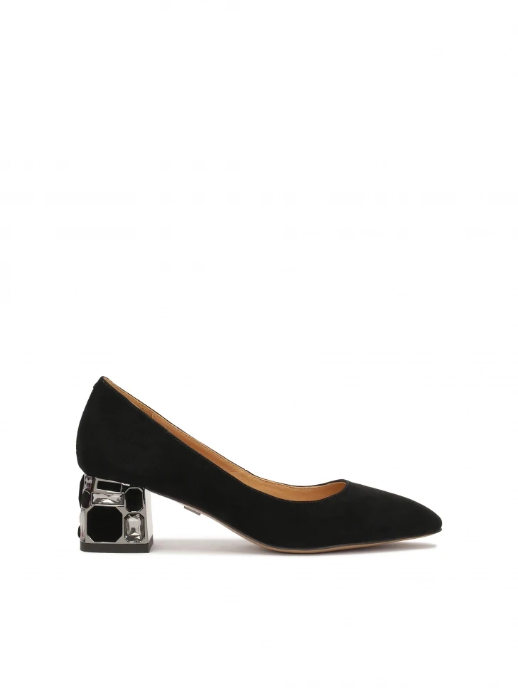 kazar Suede low pumps with embellished heel