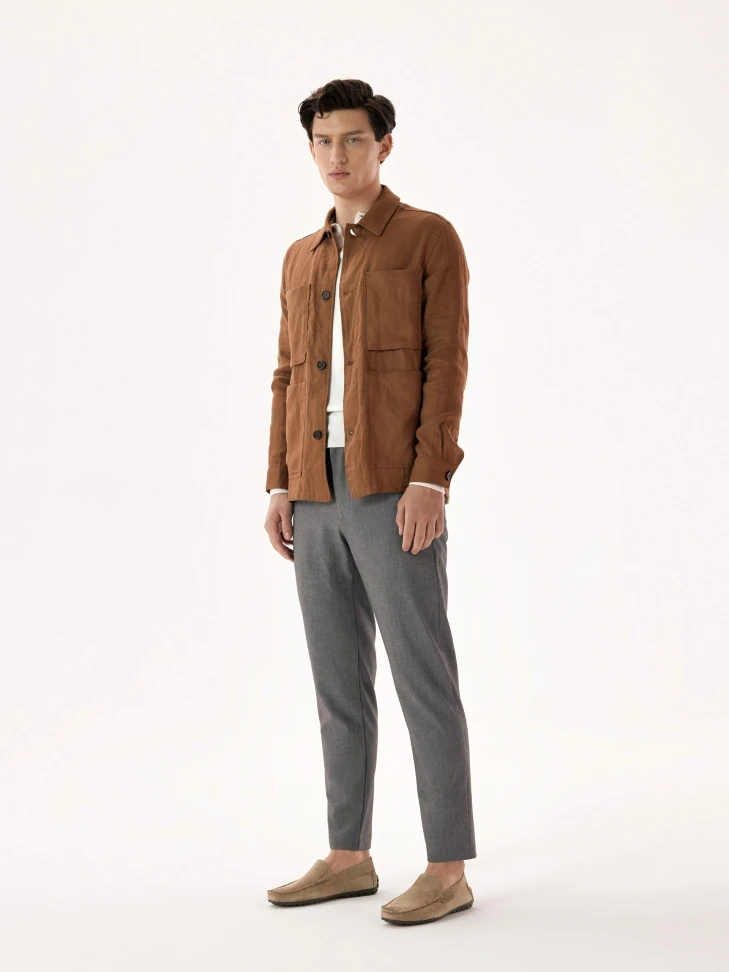 Kazar Suede Moccasins In Taupe Colour