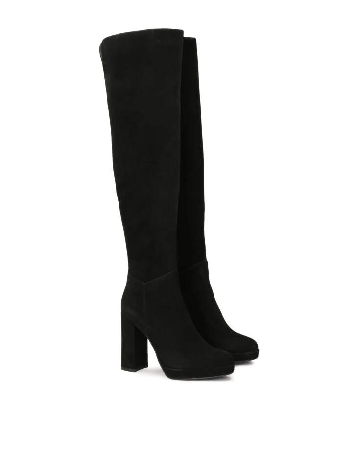 Kazar Suede Musketeers With High Heel And Platform