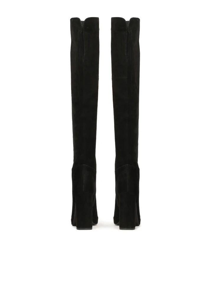 kazar Suede musketeers with high heel and platform