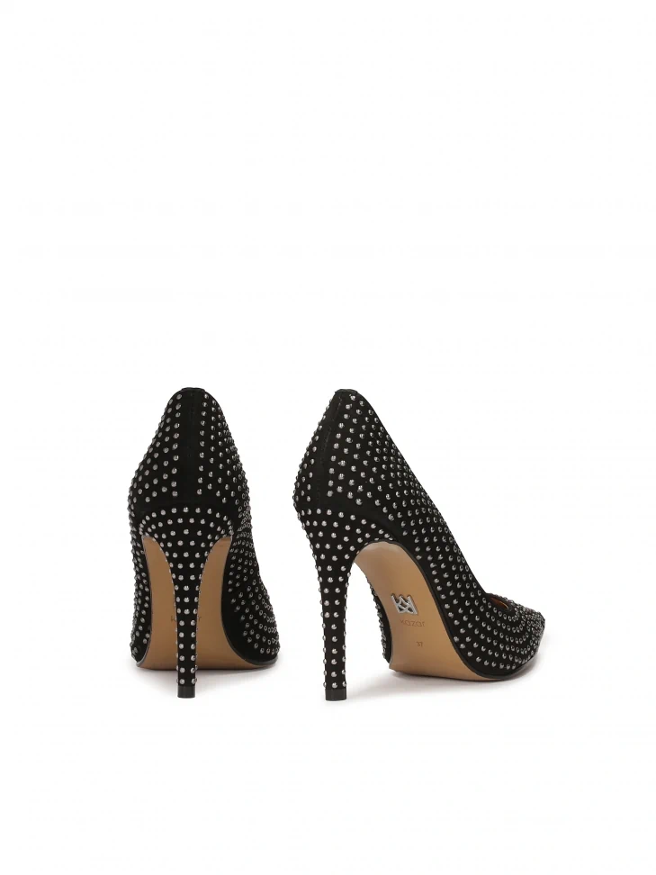 Kazar Suede Pumps Decorated With Small Rivets