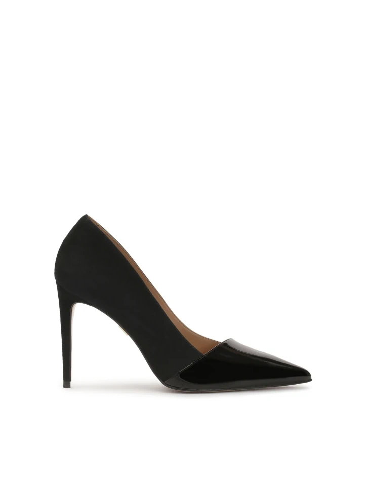 kazar Suede pumps with patent leather noses