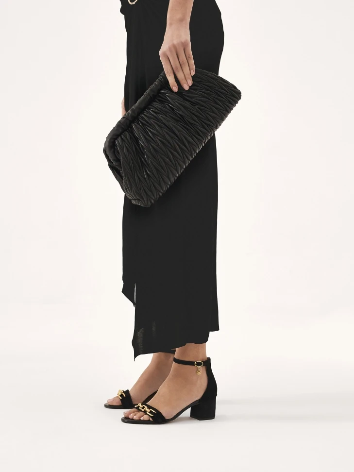 Kazar Suede Sandals With Covered Heel And Low Heel