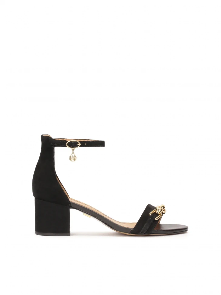kazar Suede sandals with covered heel and low heel