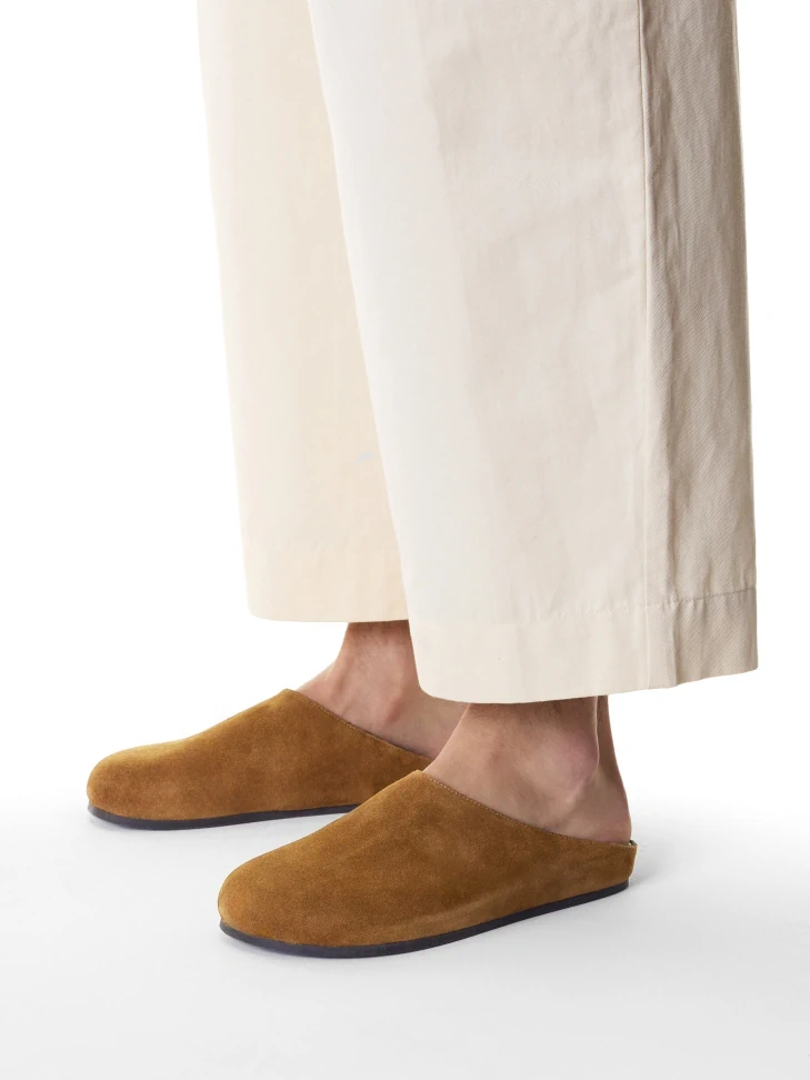 Kazar Suede Slides With Built-in Front