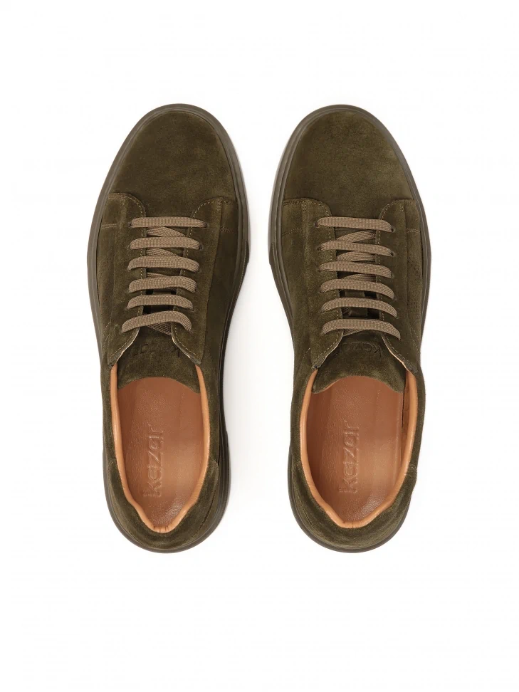 Kazar Suede Sneakers In Khaki Color