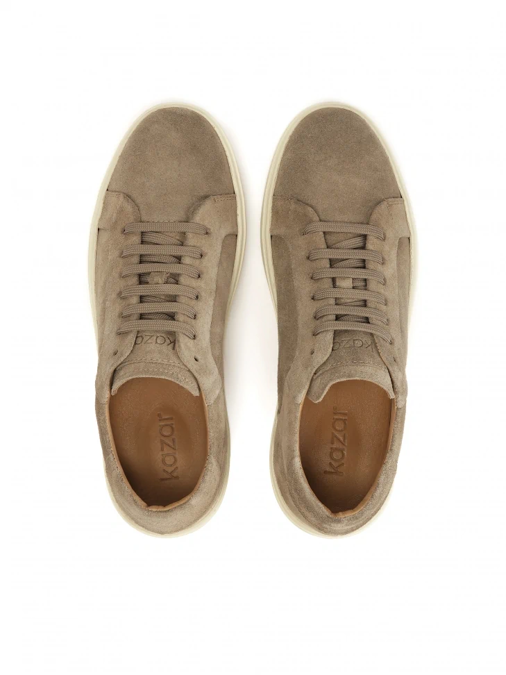 Kazar Suede Sneakers In Taupe Color
