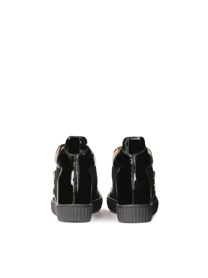 Kazar Suede Sneakers With Patent Leather Elements