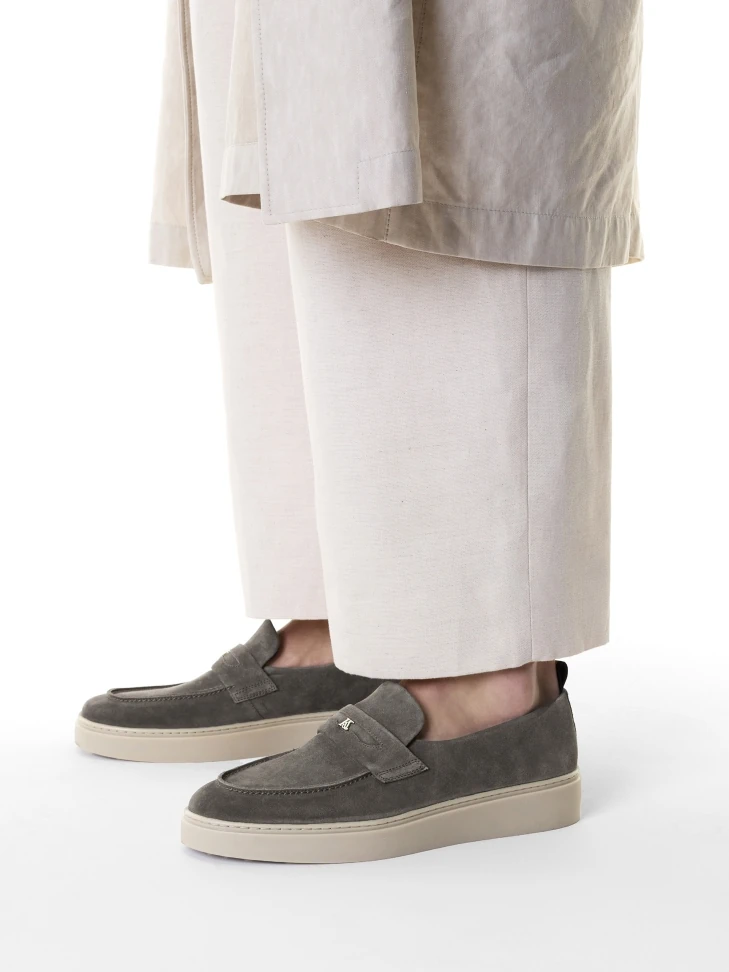 Kazar Suede Sneakers With Slip-on Upper