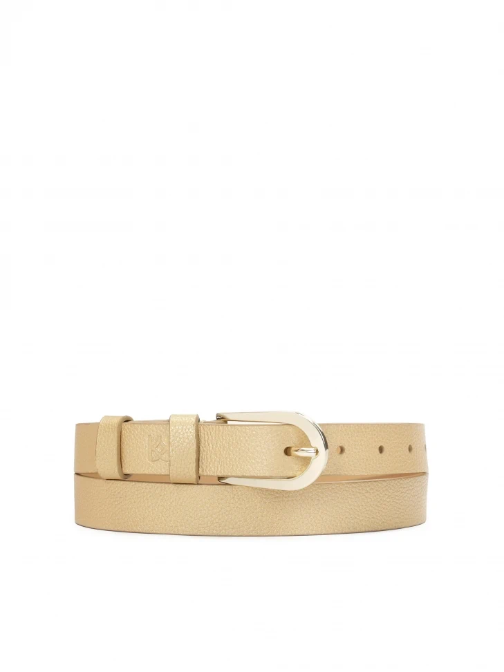 kazar Tasteful gold belt with rounded buckle