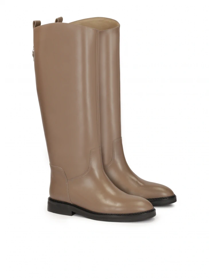 Kazar Taupe Colored Slip-on Officer's Boots