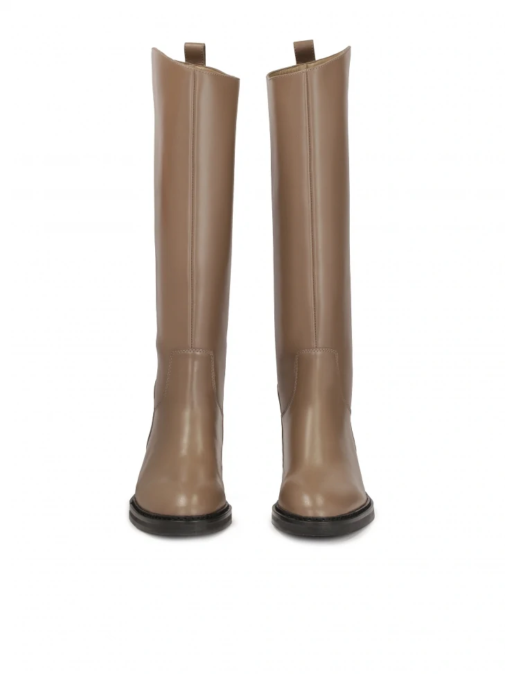 Kazar Taupe Colored Slip-on Officer's Boots