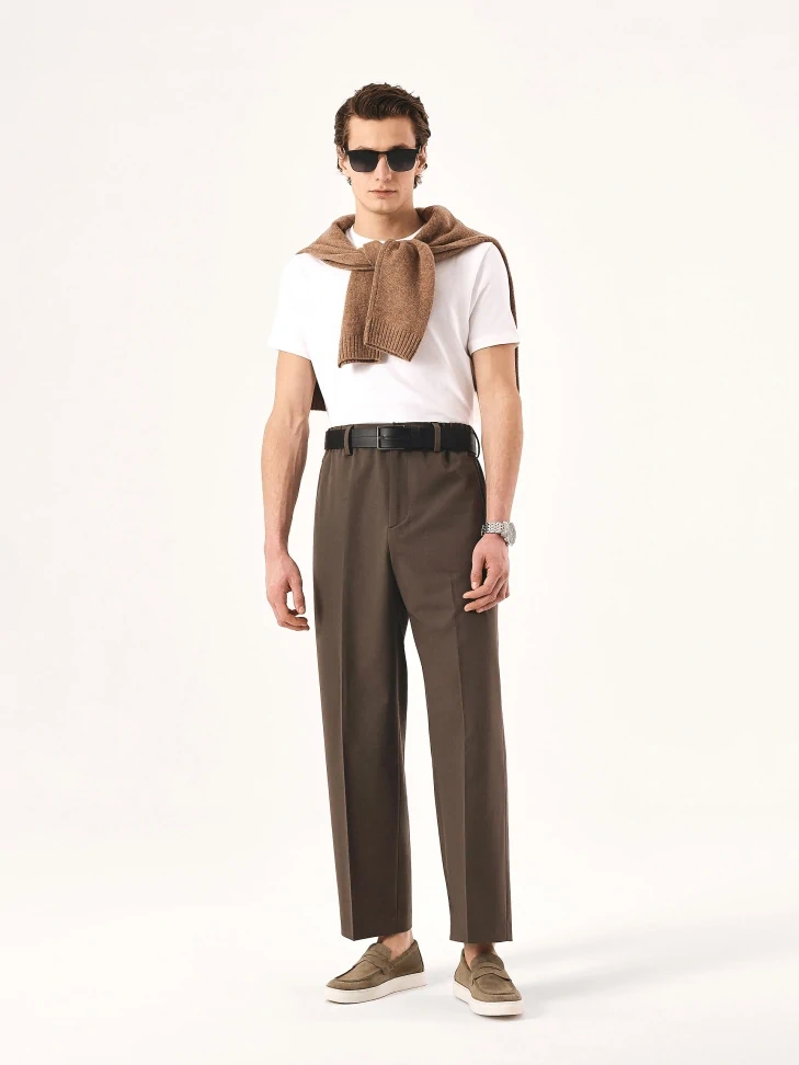 Kazar Taupe Sneakers With Slip-on Upper