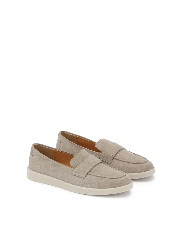 Kazar Taupe Suede Slip-on Loafers