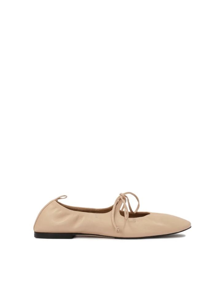 kazar Tie-up ballerinas on a leather sole