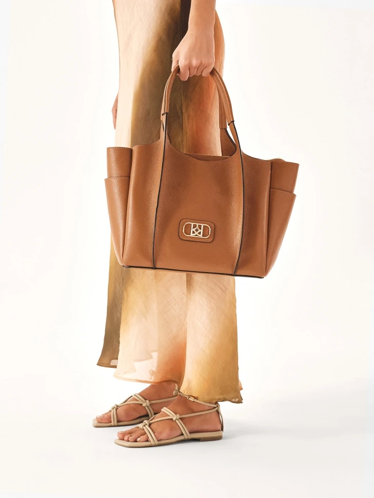Kazar Tiered Flat Sandals In Full Grain Leather