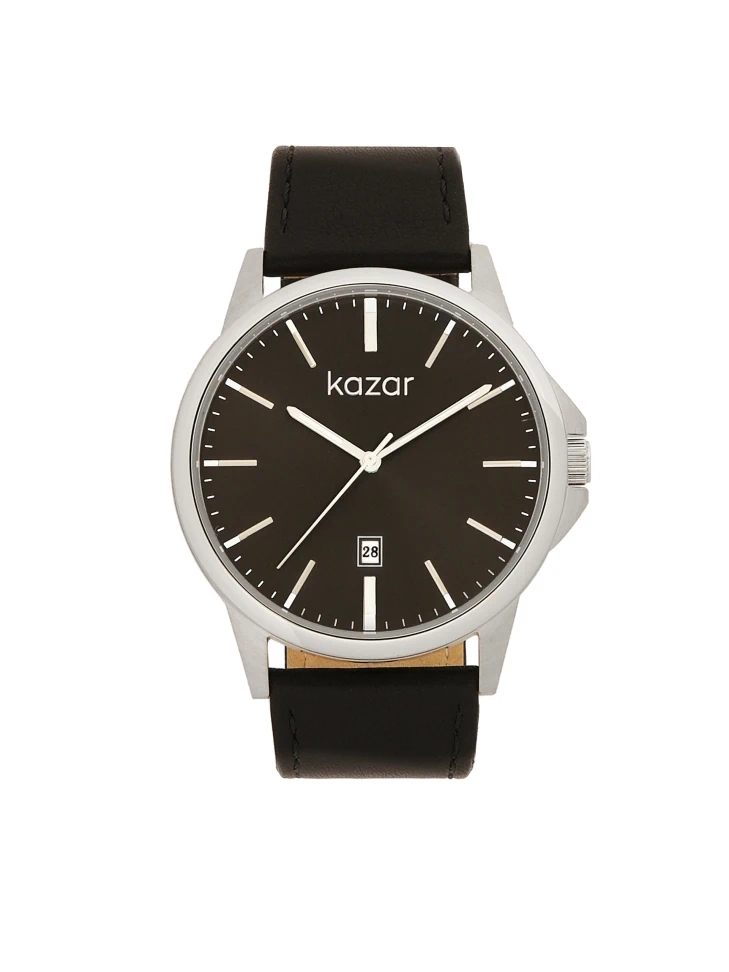 kazar Timeless watch on a leather black strap