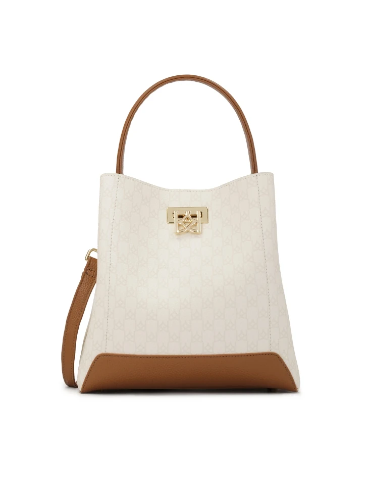 kazar Two-color handbag decorated with print