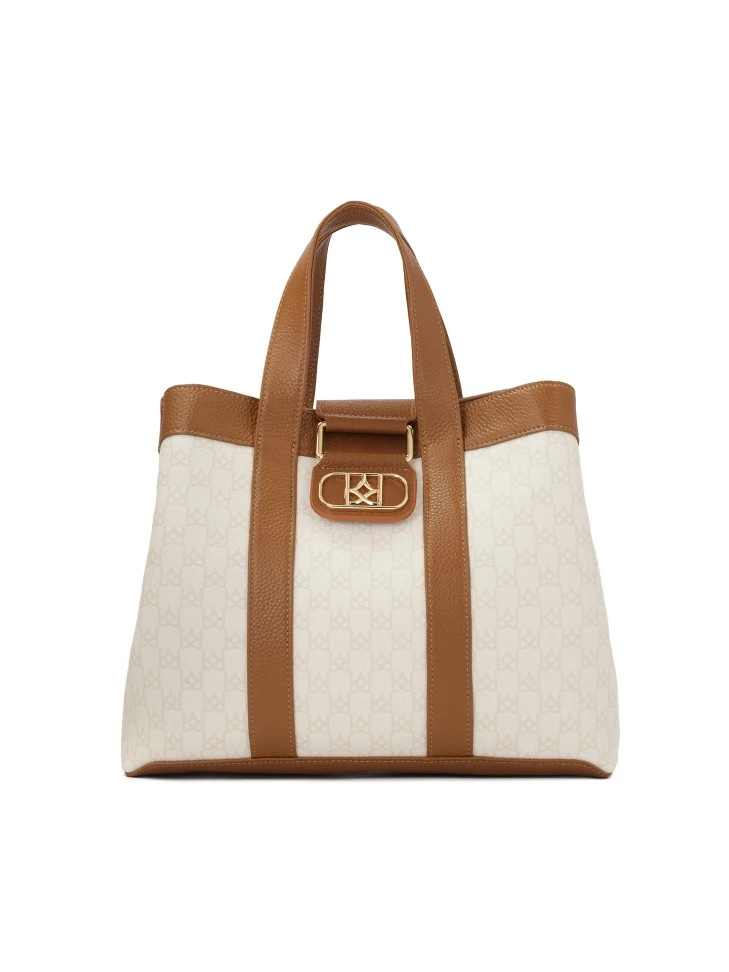 kazar Two-color handbag with hand grips