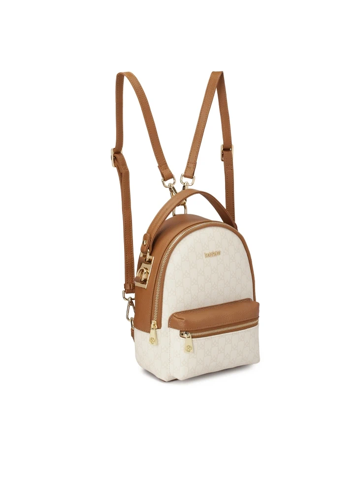 Kazar Two-tone Leather 2-in-1 Backpack